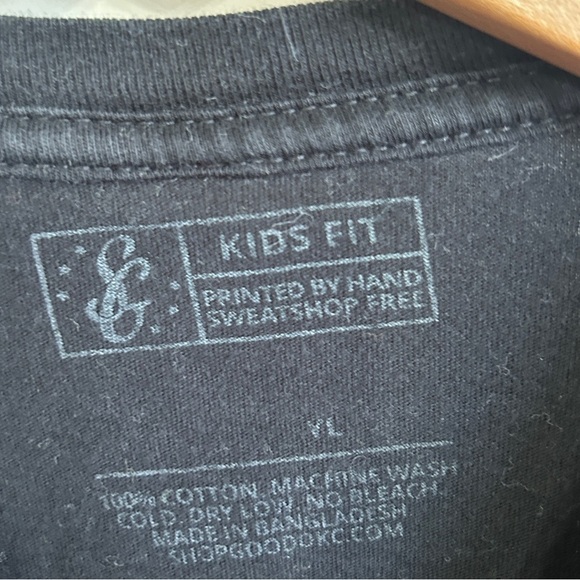 Kids size large Bring Me All the Kitties graphic tee. Black short sleeved. - Picture 3 of 8